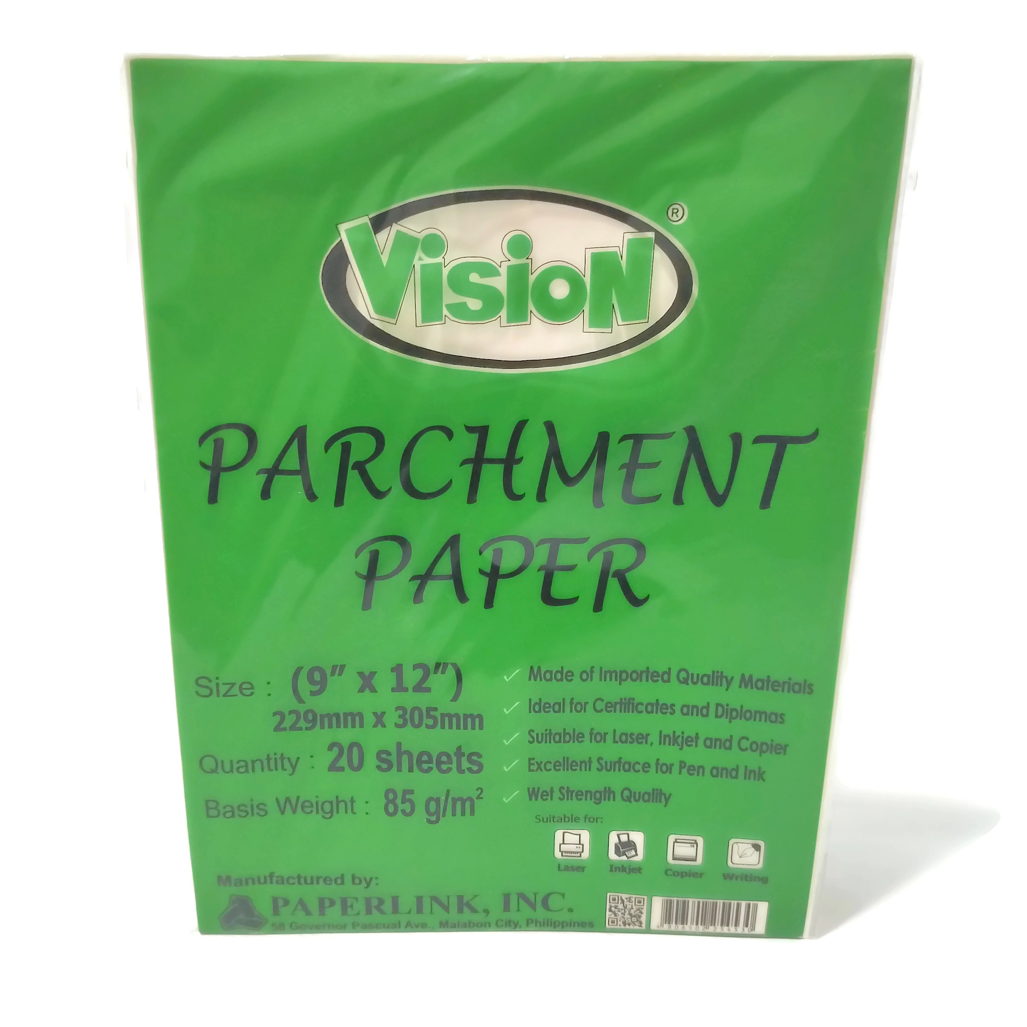 Vision Parchment Paper 229 x 305 mm 20 Sheets Cream Supplies 24/7