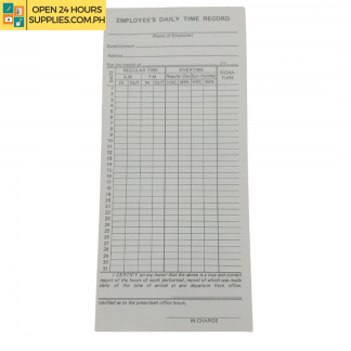 A photo of Employee Daily Time Record Length Wise 50 Sheets