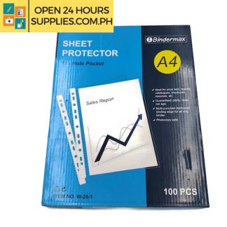 Bindermax (Sheet protector) 11 hole pocket A Ideal For:  Pricelist, reports, catalogues, brochure, resumes, etc.  Guaranteed clarity does not age. Multi punched reinforced binding edge for all ring binder. Photocopy safe.