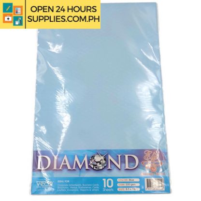 Diamond (Specialty board) 8.5 x13 220gsm Color: Blue 10 Sheets
