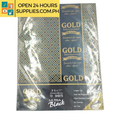 Gold International ( Film carbon) Guaranteed for more clear copies 8 1/2 x 11 216mm x280mm Color: Blue 10 Sheets Longer use Auto link regeneration Clear multiple copies No smudge No tear