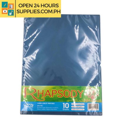 Rhapsody (specialty board) Laser inkjet printable Color: Royal blue 220gsm 8.5 x 11 10 Sheets