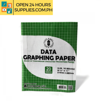 A photo of Data Graphing Paper 20 Sheets 216 x 280 mm