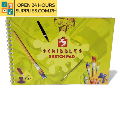 A photo of Scribbles Sketch Pad 152 mm x 228 mm 20 Leaves - Yellow