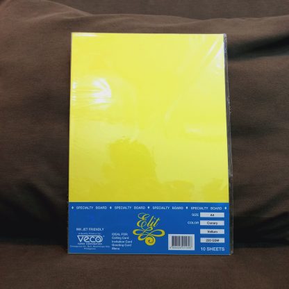 Specialty Board (Elit) A4 Vellum Board Color Canary 220 gsm 10 sheets