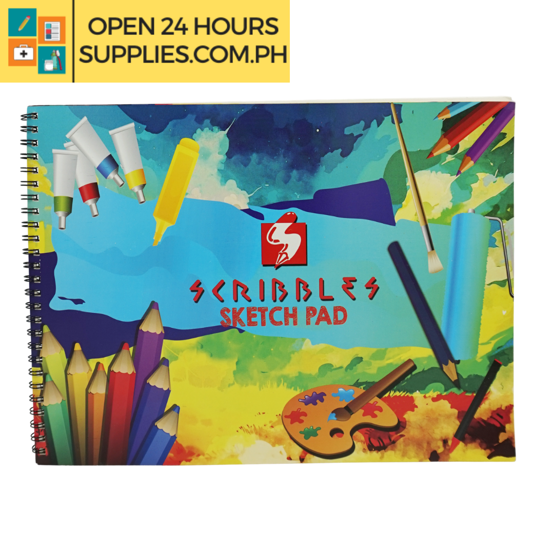 Scribbles High Quality Sketch Pad 152 mm x 228 mm 20 Leaves - Yellow Cover  - Supplies 24/7 Delivery