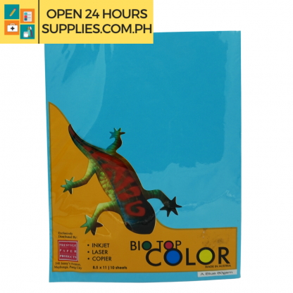 A photo of Biotop Color 8.5 x 11 80gsm 1O Sheets - Aqua BLue