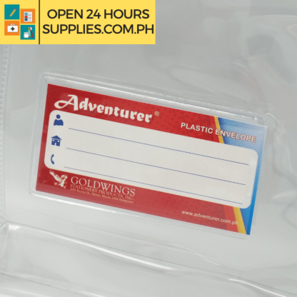 A close up photo of Adventurer Expandable Clear Envelope - Large