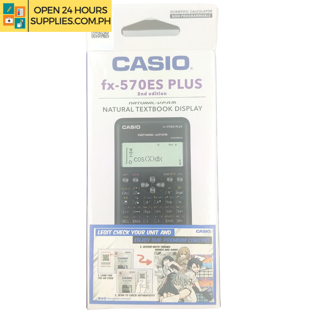 Casio Calculations FX 570 ES Plus 2nd Edition Natural Text Book Display