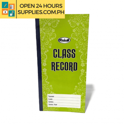 A photo of Vision Class Record 140 mm x 279 mm 230 gsm 30 leaves - Green