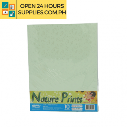 A photo of Nature Prints Specialty Board 180gsm 8.5 x 11 mm Small Flower - Green