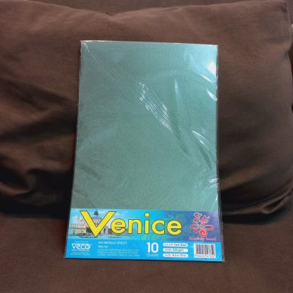 Specilaty Paper (Elit) Venice with Metallic Effect s:Long c:Dark Green