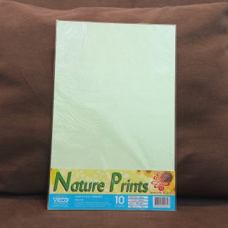 Nature Prints (Elit) Specialty Board - Size: (Long) 8.5 Inch x 13 Inch - Thickness: 180 gsm - Design: Wave - Color: Green - 10 sheets