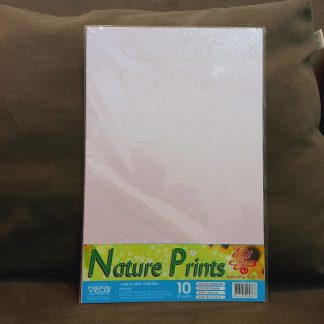 Nature Prints (Elit) Specialty Board - Size: (Long) 8.5 Inch x 13 Inch - Thickness: 180 gsm - Design: Big Flower - Color: Purple - 10 sheets