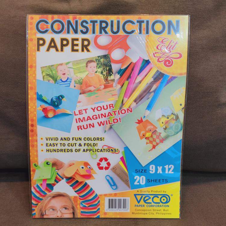 Specialty Paper - Construction Paper 9x12 20 sheets - Supplies 24