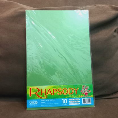 Specialty Paper (Elit) Rhapsody Specialty Board Size: Long Thickness: 220 gsm Quantity: 10 Sheets Color: Jade Green