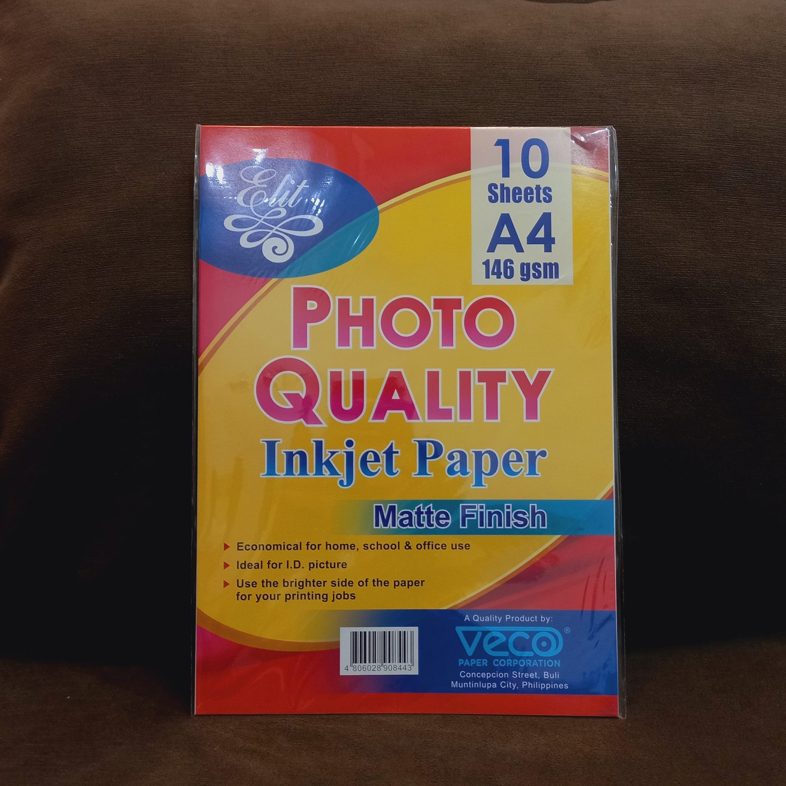 Photo Paper Elit Photo Inkjet Matte 146gsm A4 10 Sheets Supplies 24 
