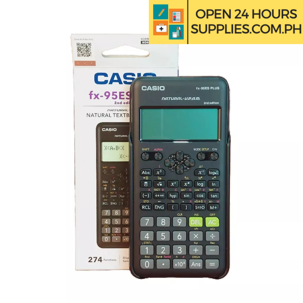 Calculator (Casio) Scientific Calculator FX-95ES Plus Black - Supplies ...