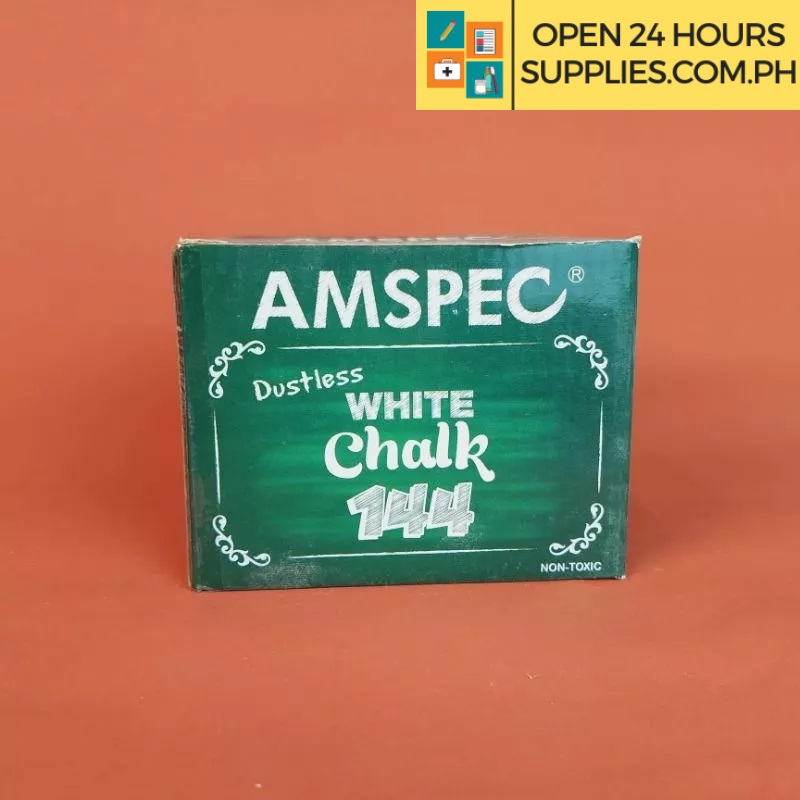 Chalk Amspec Dustless Chalk 144 Sticks Supplies 24 7 Delivery