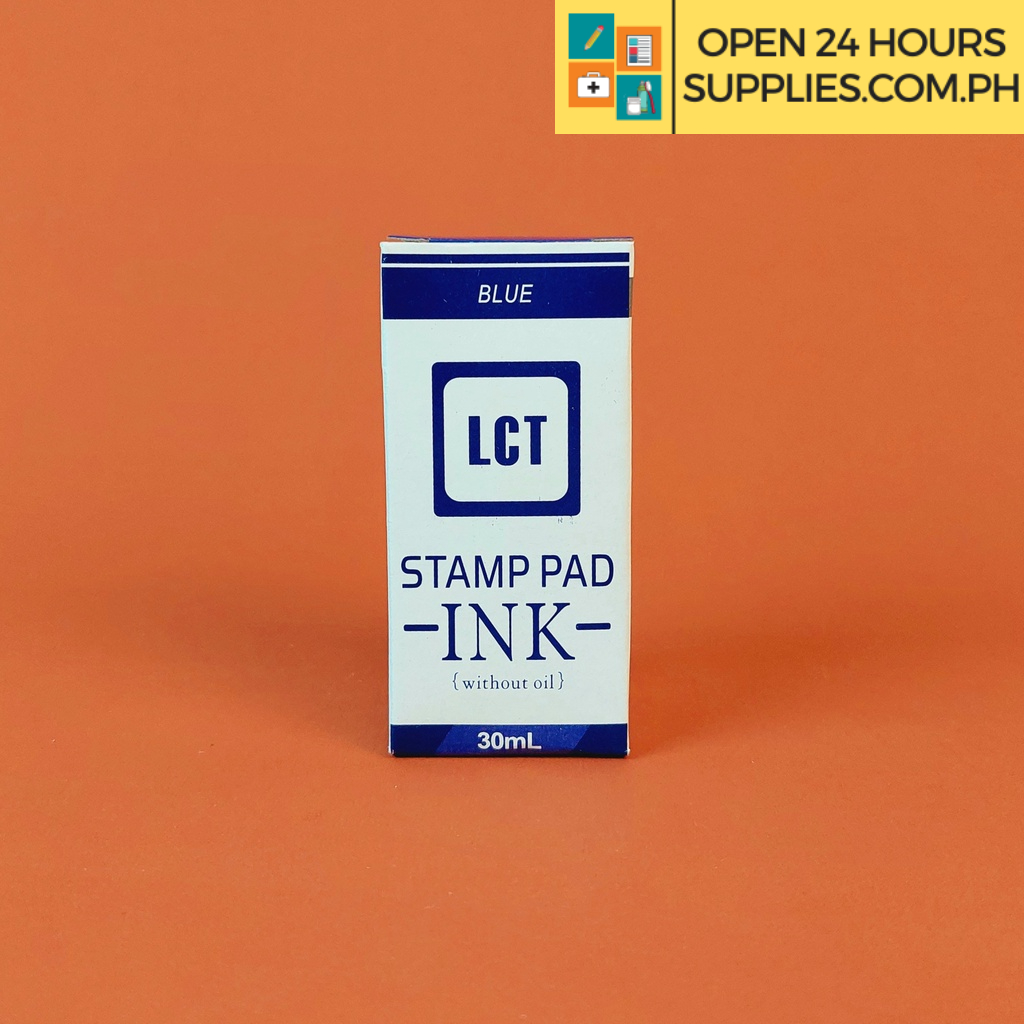 (LCT) Stamp Pad Ink Black Or Blue 30 ML Supplies 24/7 Delivery