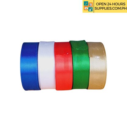 Ribbon 1 inch 25 yards Color Blue, Red, Green, White, and Gold