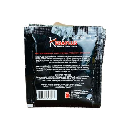 KeraPlus (Uni) Brazilian Keratin Smooth with Milk Protein & Coconut Oil 20g 12's - Image 3