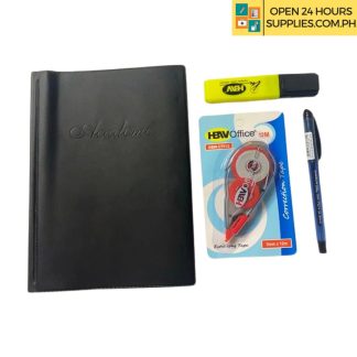 Academe College Essential Pack (1 Binder Notes, 1 Ballpen, 1 Correction Tape, 1 Highlighter)