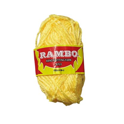 Yarn (Rambo) Handknitting and Crochet 4-ply Big Single Black | White | Yellow - Image 3