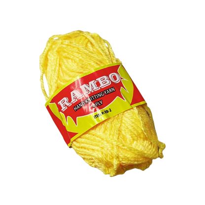 Yarn (Rambo) Handknitting and Crochet 4-ply Big Single Black | White | Yellow - Image 2