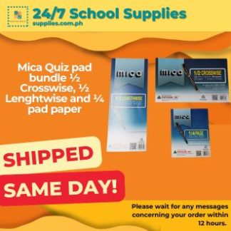 Mica Quiz pad bundle ½ Crosswise, ½ Lenghtwise and ¼ pad paper