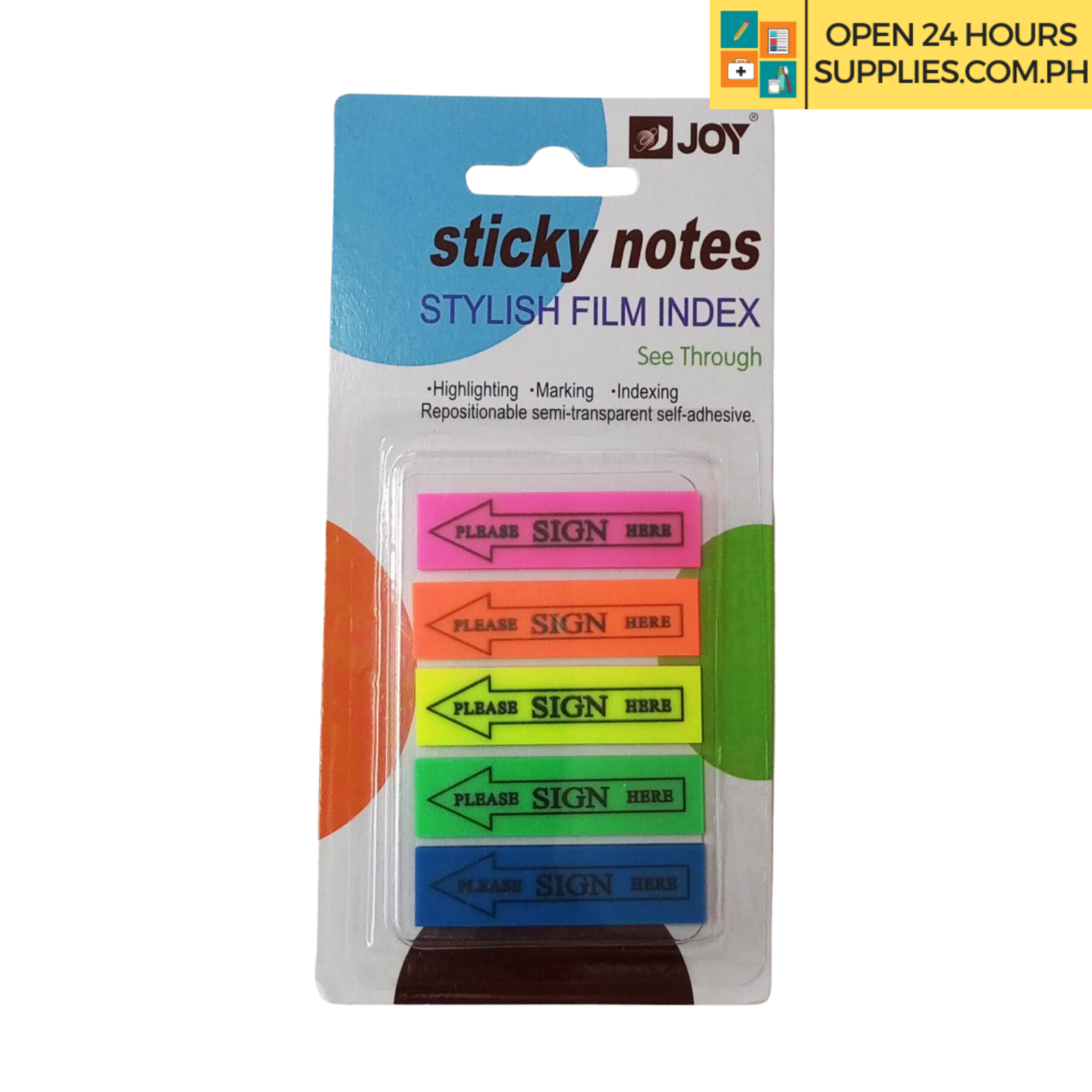 Joy Sticky Notes Stylish Film Index See Through SH-151