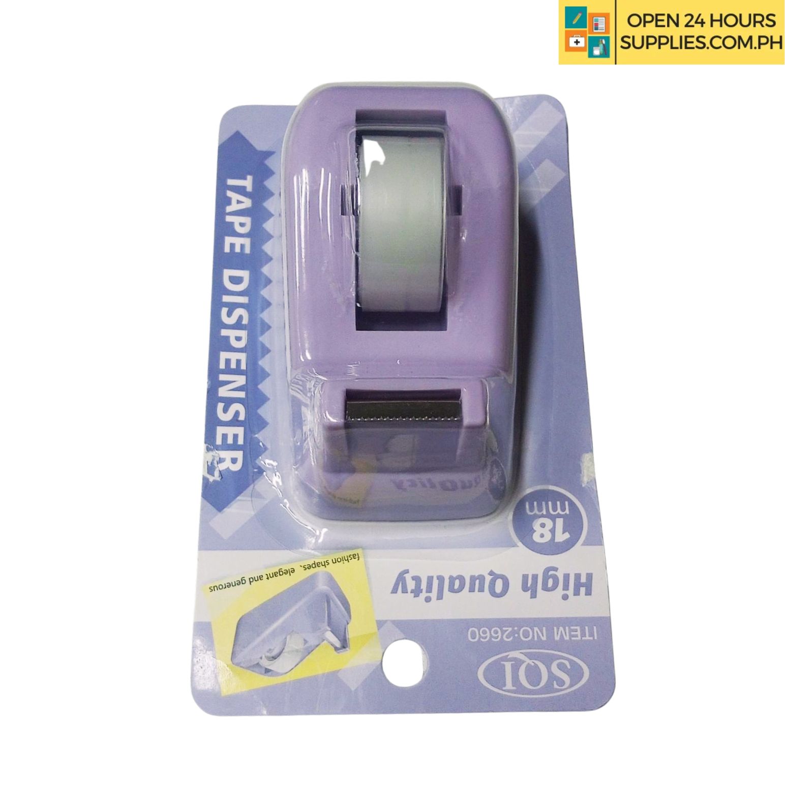 SQI Tape Dispenser with Transparent Tape 7.5mx18mm 2660