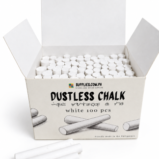 Supplies.com.ph Dustless White Chalk (50 pcs or 100 pcs)