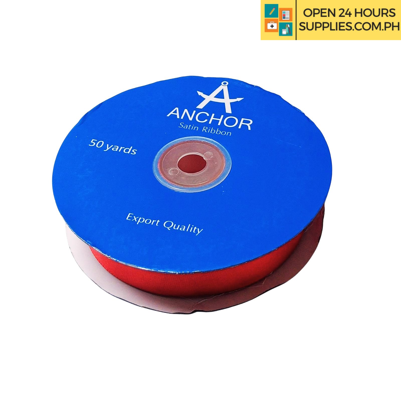 Anchor Red Ribbon 1 inch 50 yards - Image 2
